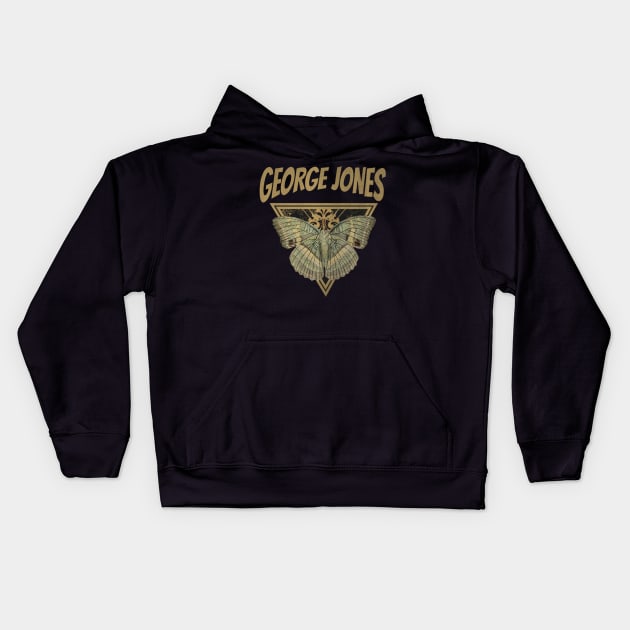 George Jones // Fly Away Butterfly Kids Hoodie by CitrusSizzle